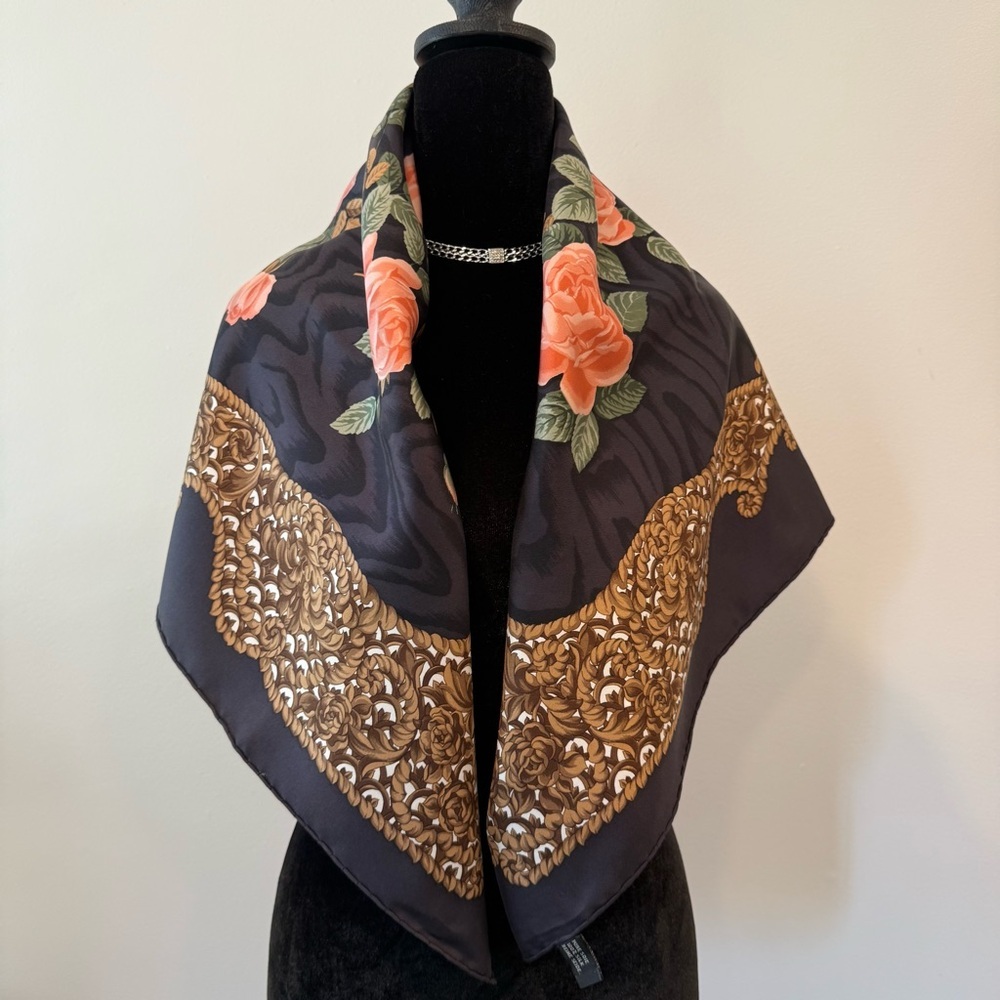 Christian Dior Floral Silk Scarf - Picture 5 of 10